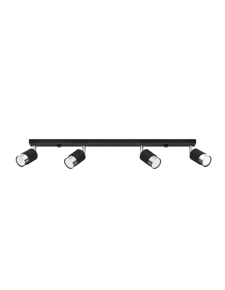 Ceiling lamps - Sollux Plafond NERO 4 black/chrome SL.1067 - product kolory-swiatla.pl 1
