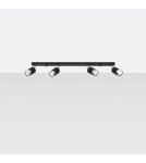 Ceiling lamps - Sollux Plafond NERO 4 black/chrome SL.1067 - product 2