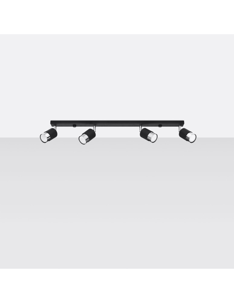Ceiling lamps - Sollux Plafond NERO 4 black/chrome SL.1067 - product kolory-swiatla.pl 2