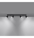 Ceiling lamps - Sollux Plafond NERO 4 black/chrome SL.1067 - product 3