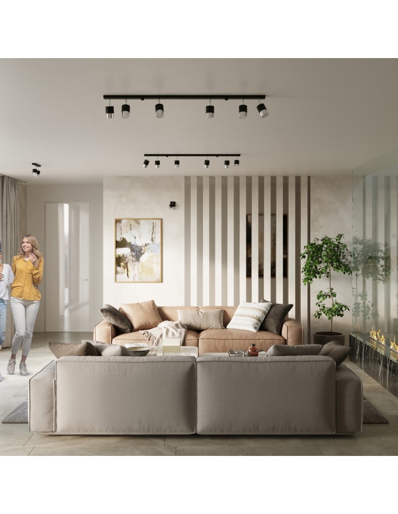 Ceiling lamps - Sollux Plafond NERO 4 black/chrome SL.1067 - product kolory-swiatla.pl 7