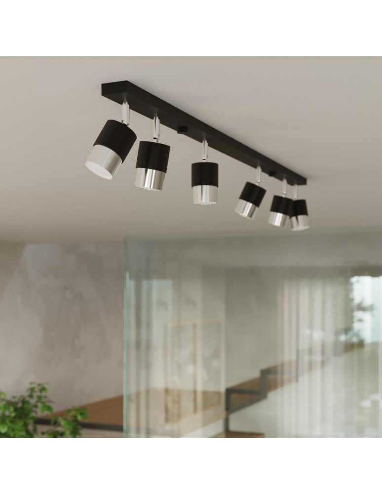 Ceiling lamps - Sollux Plafond NERO 4 black/chrome SL.1067 - product kolory-swiatla.pl 8