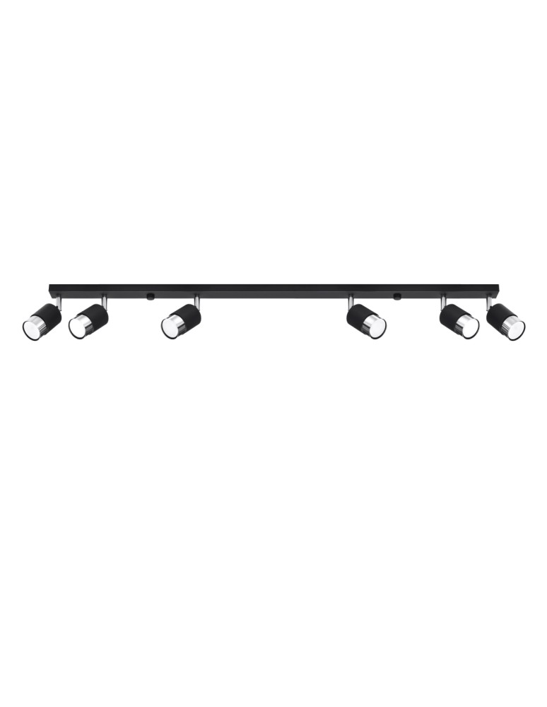 Ceiling lamps - Sollux Plafond NERO 6 black/chrome SL.1068 - product kolory-swiatla.pl 1