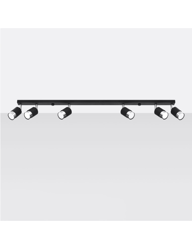 Ceiling lamps - Sollux Plafond NERO 6 black/chrome SL.1068 - product kolory-swiatla.pl 2