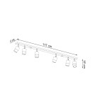 Ceiling lamps - Sollux Plafond NERO 6 black/chrome SL.1068 - product 4