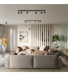 Ceiling lamps - Sollux Plafond NERO 6 black/chrome SL.1068 - product 7