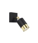Wall lamps - Sollux NERO black/gold wall lamp SL.1069 - product 1