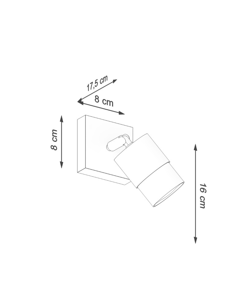 Wall lamps - Sollux NERO black/gold wall lamp SL.1069 - product kolory-swiatla.pl 4