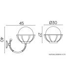 Outdoor wall lamps - SU-MA Spheres with basket 250 K 3012/1/KPO 250 Wall lamp. - product 5