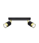 Ceiling lamps - Sollux Plafond NERO 2 black/gold SL.1070 - product 1