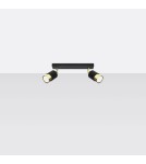 Ceiling lamps - Sollux Plafond NERO 2 black/gold SL.1070 - product 2