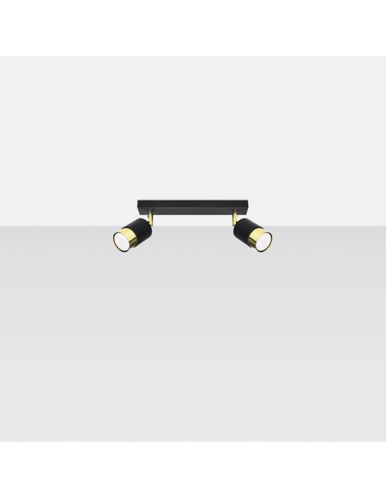 Ceiling lamps - Sollux Plafond NERO 2 black/gold SL.1070 - product kolory-swiatla.pl 2