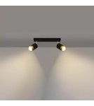 Ceiling lamps - Sollux Plafond NERO 2 black/gold SL.1070 - product 3
