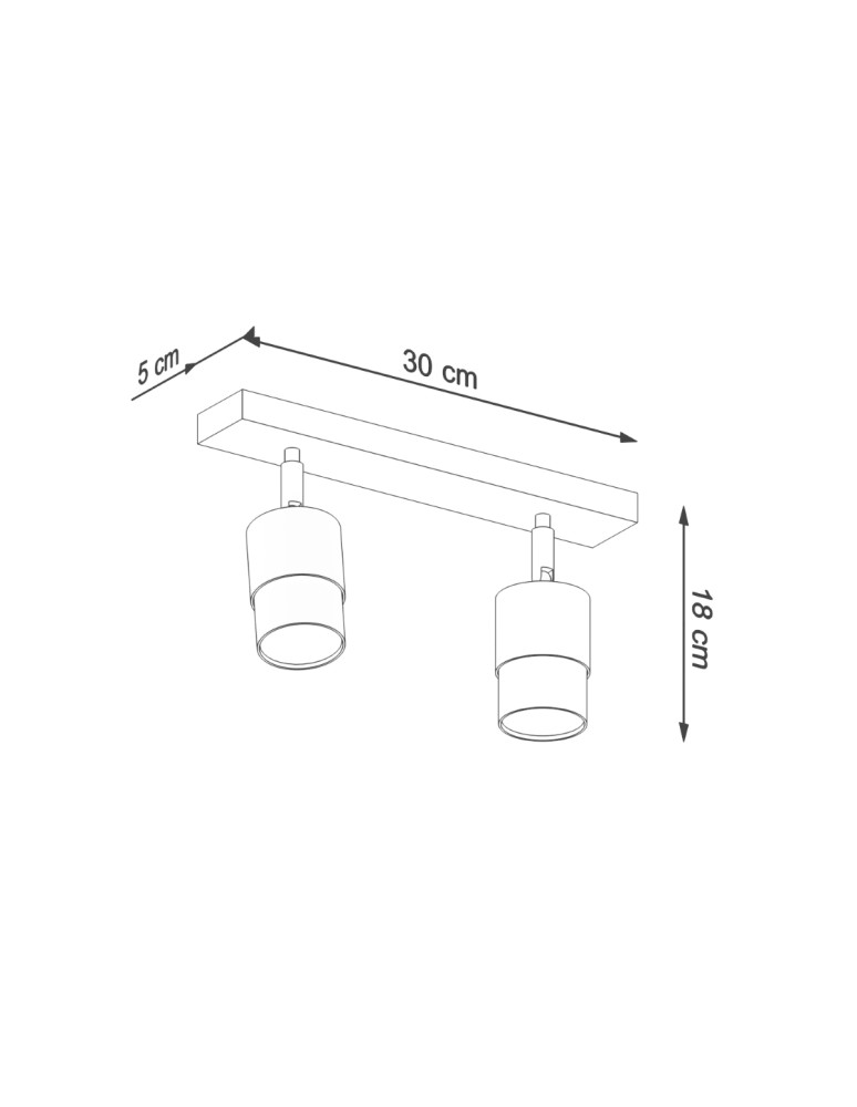 Ceiling lamps - Sollux Plafond NERO 2 black/gold SL.1070 - product kolory-swiatla.pl 4