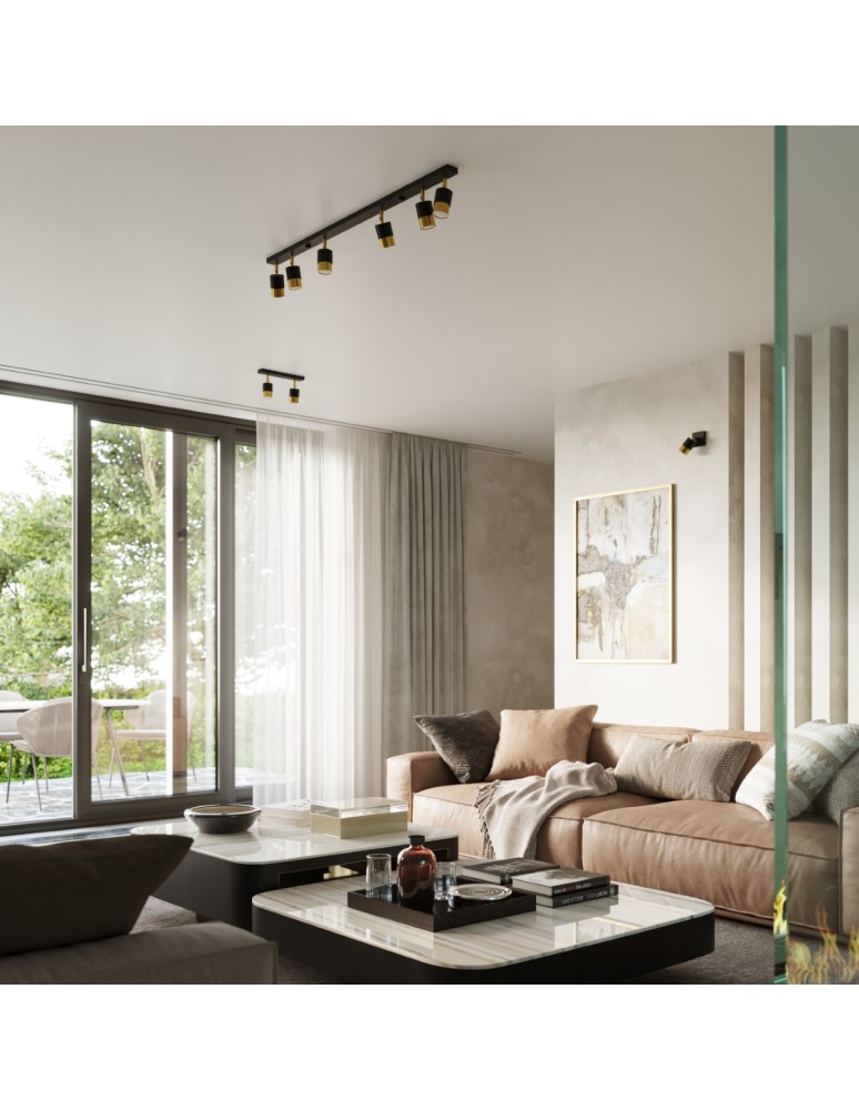 Ceiling lamps - Sollux Plafond NERO 2 black/gold SL.1070 - product kolory-swiatla.pl 6