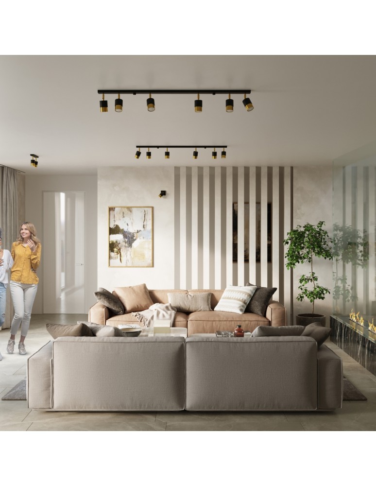 Ceiling lamps - Sollux Plafond NERO 2 black/gold SL.1070 - product kolory-swiatla.pl 7