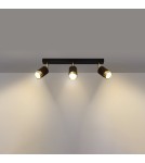 Ceiling lamps - Sollux Plafond NERO 3 black/gold SL.1071 - product 3