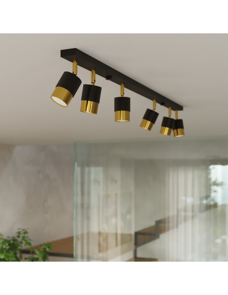 Ceiling lamps - Sollux Plafond NERO 3 black/gold SL.1071 - product kolory-swiatla.pl 8