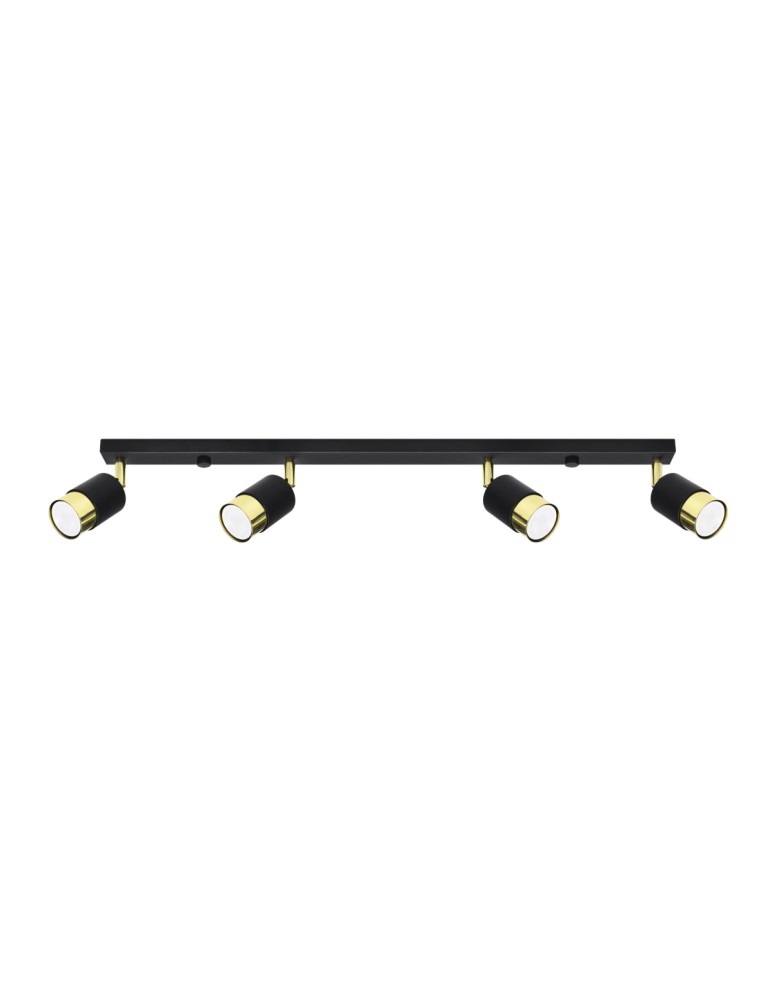 Ceiling lamps - Sollux Plafond NERO 4 black/gold SL.1072 - product kolory-swiatla.pl 1