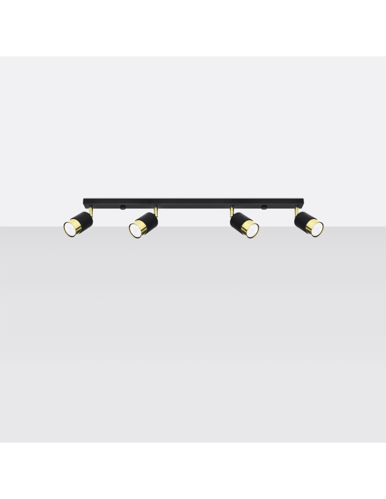 Ceiling lamps - Sollux Plafond NERO 4 black/gold SL.1072 - product kolory-swiatla.pl 2