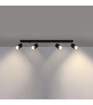 Ceiling lamps - Sollux Plafond NERO 4 black/gold SL.1072 - product 3