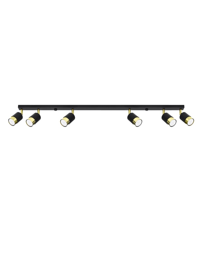 Ceiling lamps - Sollux Plafond NERO 6 black/gold SL.1073 - product kolory-swiatla.pl 1