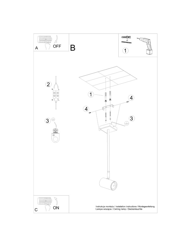 Ceiling lamps - Sollux Plafond NORANO black SL.1074 - product kolory-swiatla.pl 5
