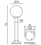 Standing garden lamps - SU-MA Balls/Elipses 60 K 5002/3/K 200 Standing - product 3