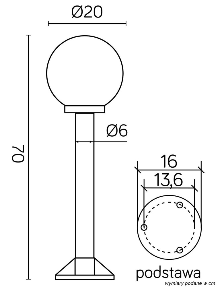 Standing garden lamps - SU-MA Balls/Elipses 60 K 5002/3/K 200 Standing - product kolory-swiatla.pl 3