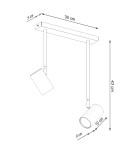 Ceiling lamps - Sollux Plafond NORANO 2 black SL.1075 - product 6