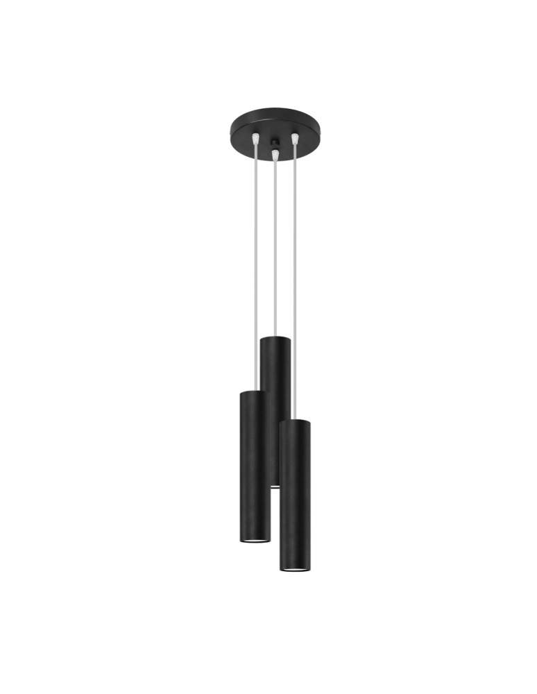 Pendant lamps - Sollux LAGOS 3P pendant lamp black SL.1079 - product kolory-swiatla.pl 1