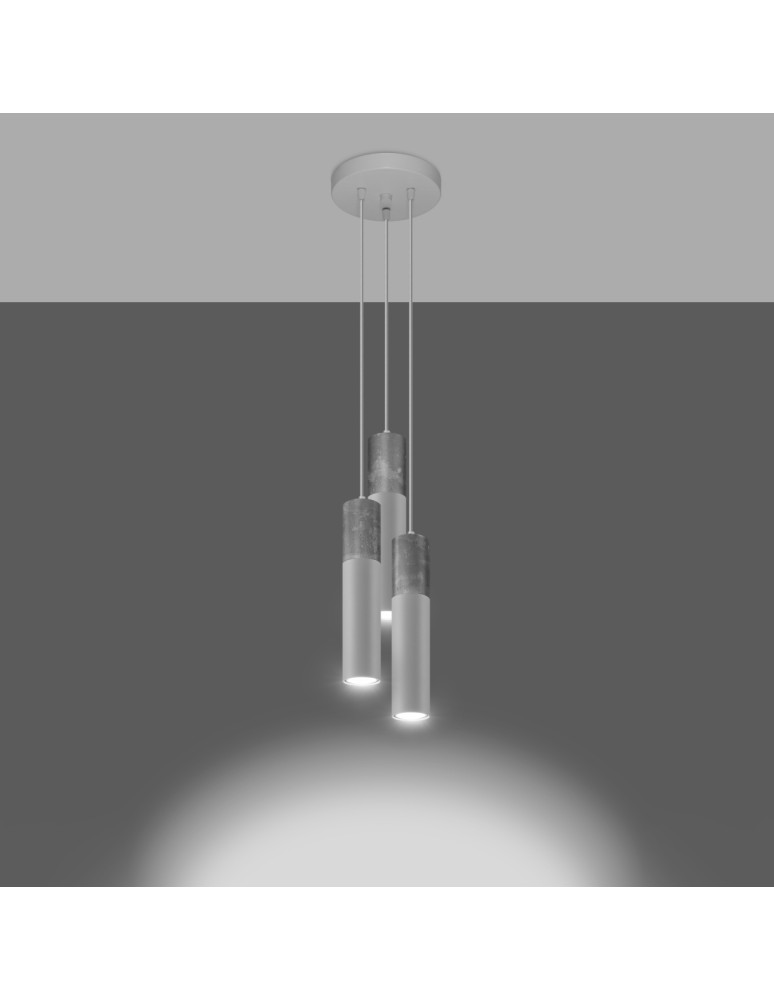 Pendant lamps - Sollux BORGIO 3P pendant lamp white SL.1080 - product kolory-swiatla.pl 3