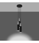 Pendant lamps - Sollux BORGIO 3P pendant lamp black SL.1081 - product 3