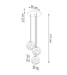 Pendant lamps - Sollux TULOS 3P pendant lamp white SL.1084 - product 4