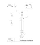 Pendant lamps - Sollux TULOS 3P pendant lamp white SL.1084 - product 5