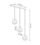 Pendant lamps - Sollux TULOS 3L pendant lamp white SL.1085 - product 4