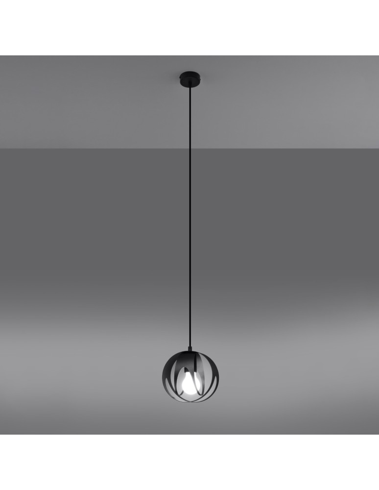 Sollux Lampa wisząca TULOS 1 czarna SL.1087 Sollux Lampa wisząca TULOS 1 czarna SL.1087
