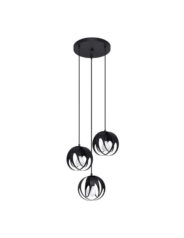 Pendant lamps - Sollux TULOS 3P pendant lamp black SL.1088 - product kolory-swiatla.pl 1