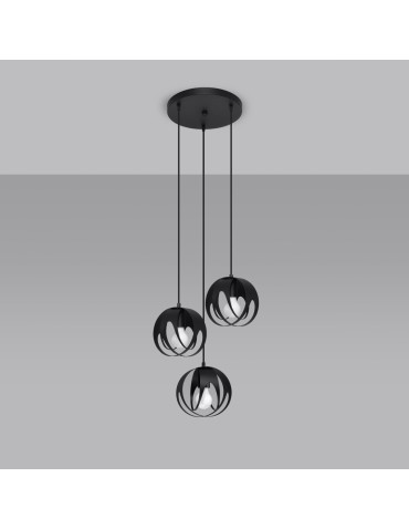 Sollux Lampa wisząca TULOS 3P czarna SL.1088 - produkt 2