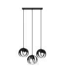 Sollux Lampa wisząca TULOS 3L czarna SL.1089