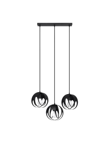 Sollux Lampa wisząca TULOS 3L czarna SL.1089