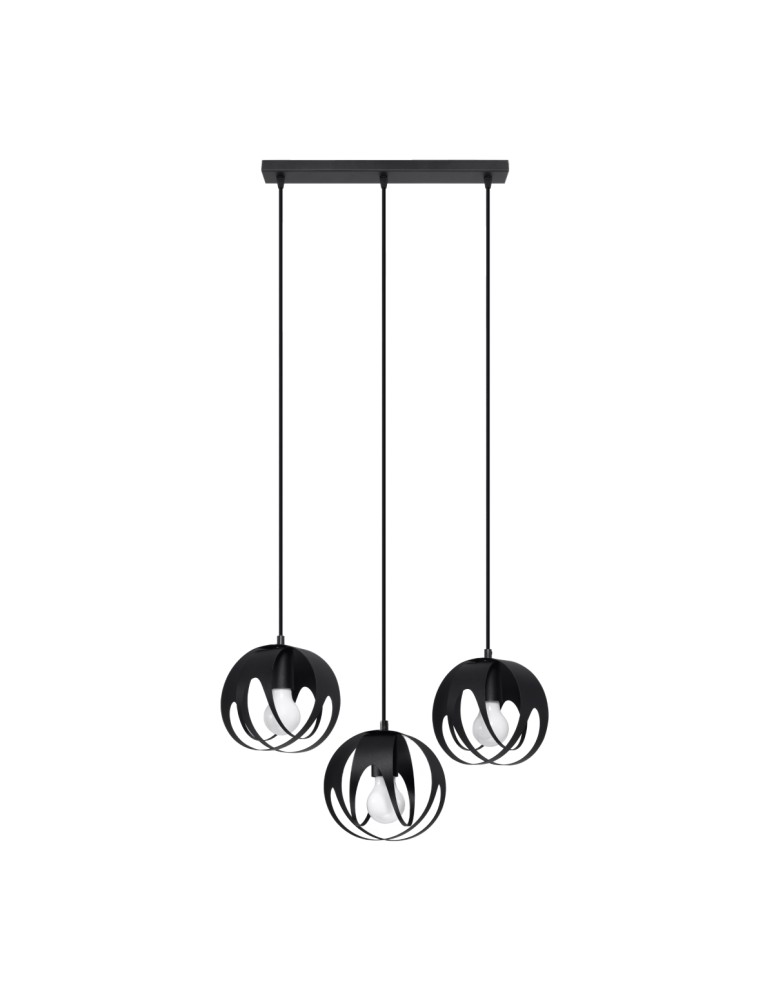 Sollux Lampa wisząca TULOS 3L czarna SL.1089
