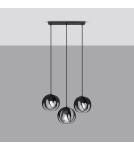 Sollux Lampa wisząca TULOS 3L czarna SL.1089