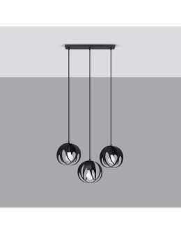 Sollux Lampa wisząca TULOS 3L czarna SL.1089 - produkt 2