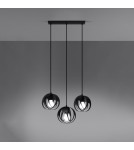 Sollux Lampa wisząca TULOS 3L czarna SL.1089