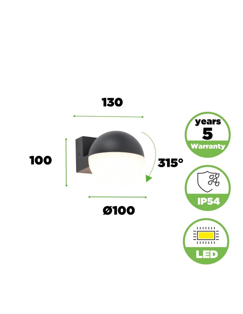 Outdoor wall lamps - Lutec Outdoor Wall LOOMA 5138002118 - product kolory-swiatla.pl 8