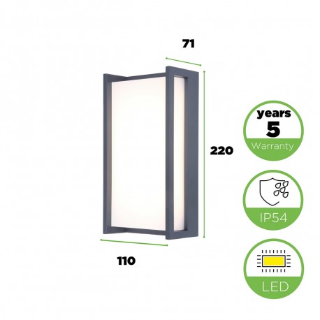 Lutec QUBO Ścienna LED Antracyt 5193001118