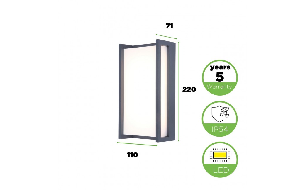Lutec QUBO Ścienna LED Antracyt 5193001118