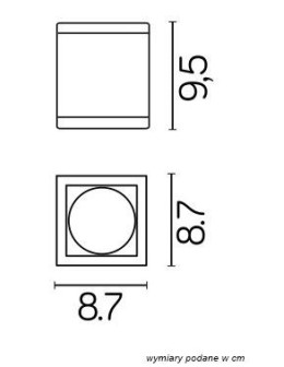 SU-MA ADELA MIDI 1xGU10 Plafon IP54 M1458 DG - produkt 2