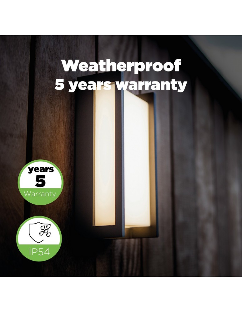 Outdoor wall lamps - Lutec QUBO Wall LED Anthracite 5193001118 - product kolory-swiatla.pl 9